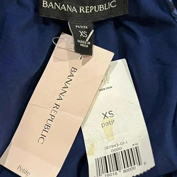 NWT Banana Republic Strappy Crossback Dress, Blue, Snake-Print, Size xs petite - Picture 4 of 6